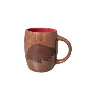 2016 Tim Hortons Brown Speckled Beaver Coffee Tea Mug Cup